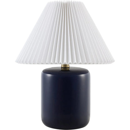 Marivela Accent Table Lamp by Livabliss in glazed. Made from ceramic, linen, polyester in a unique style.