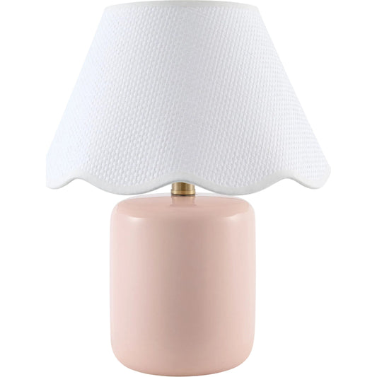 Marivela Accent Table Lamp by Livabliss in glazed. Made from ceramic, seagrass, polyester in a unique style.