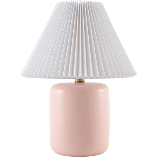 Marivela Accent Table Lamp by Livabliss in glazed. Made from ceramic, linen, polyester in a unique style.
