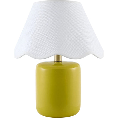 Marivela Accent Table Lamp by Livabliss in glazed. Made from ceramic, seagrass, polyester in a unique style.