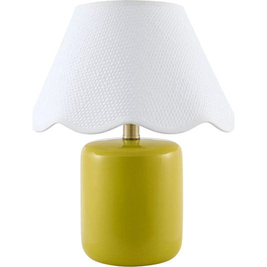 Marivela Accent Table Lamp by Livabliss in glazed. Made from ceramic, seagrass, polyester in a unique style.