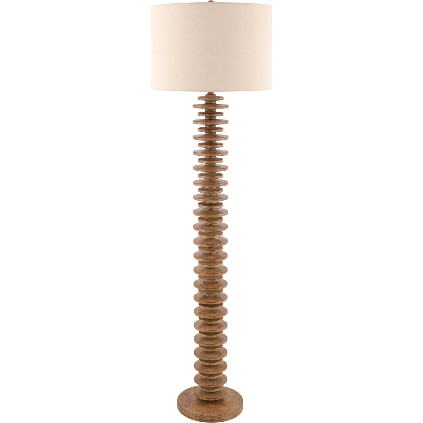001 SI-2541124 | Primary Silo | Palmera Totem Accent Floor Lamp by Surya in brown and painted, plated. Made from resin, seagrass, iron in a unique style.
