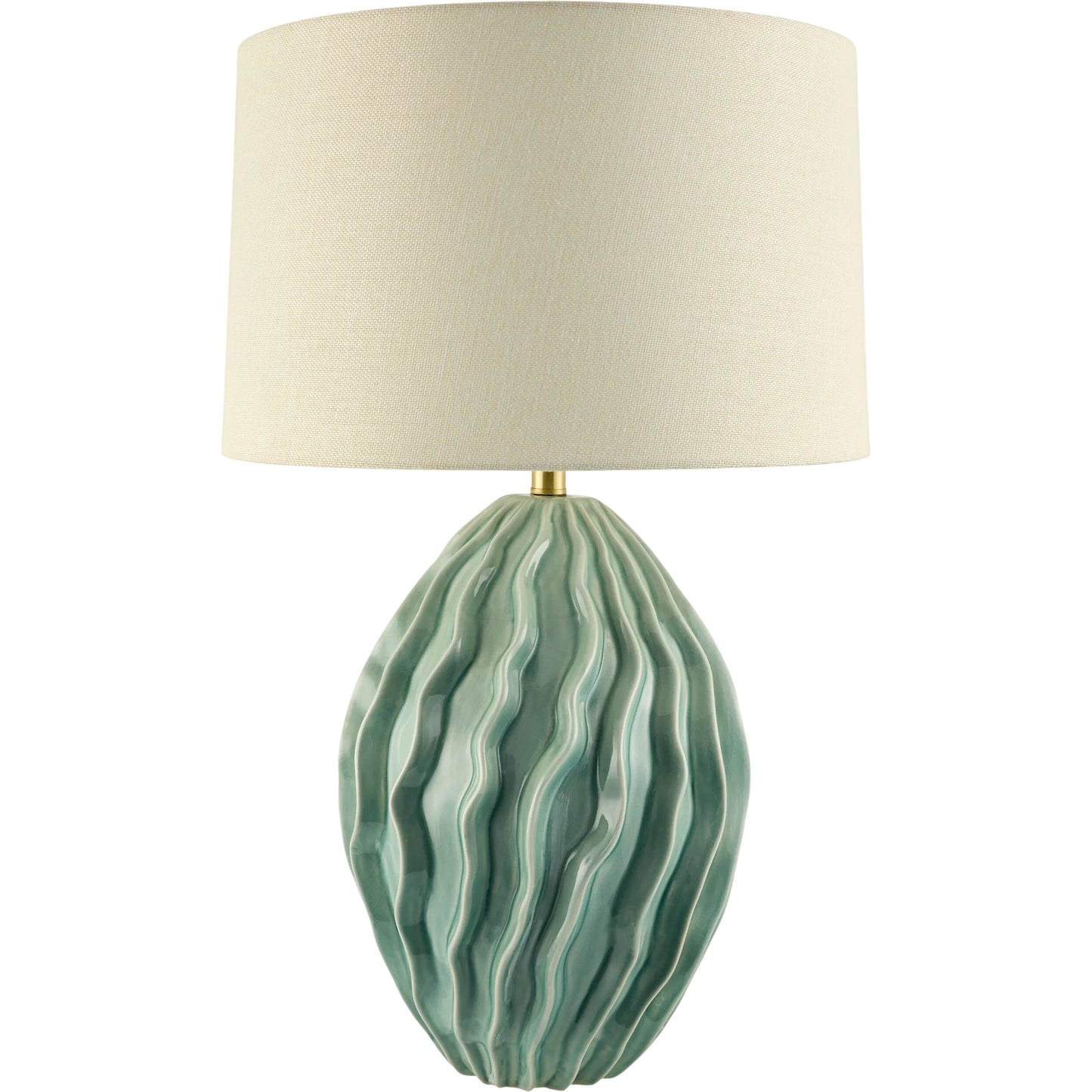 001 SI-2541119 | Primary Silo | Sandy Reef Accent Table Lamp by Surya in green and painted, plated. Made from ceramic, linen, polyester, iron in a unique style.