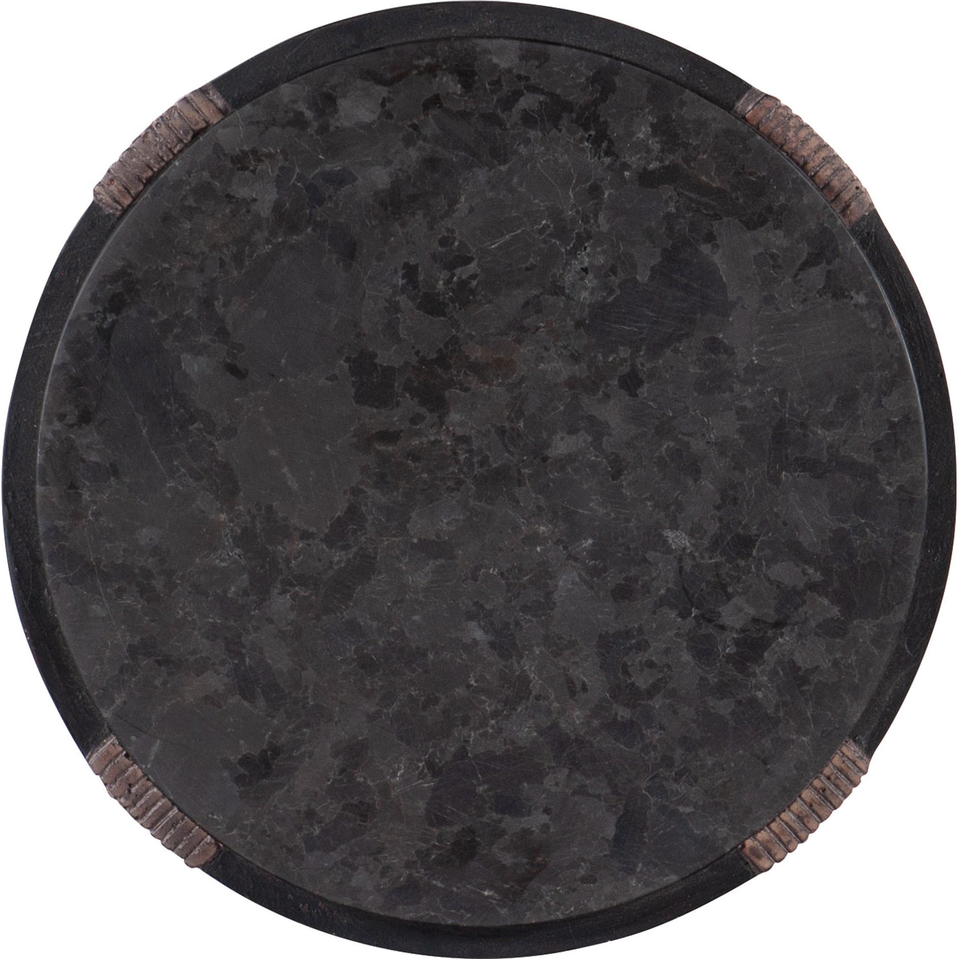 Melange Burbank Round Accent Table by Hooker Furniture in brown. Made from resin, marble in a eclectic & global style.