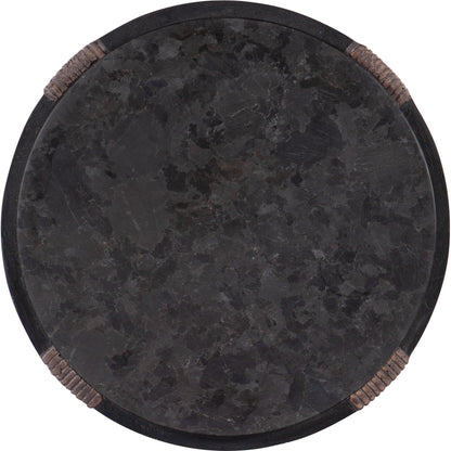 Melange Burbank Round Accent Table by Hooker Furniture in brown. Made from resin, marble in a eclectic & global style.