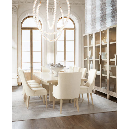 Westwood Upholstered Arm Chair by Hooker Furniture in tillson cloud and polished limestone. Made from wood, fabric in a transitional style.