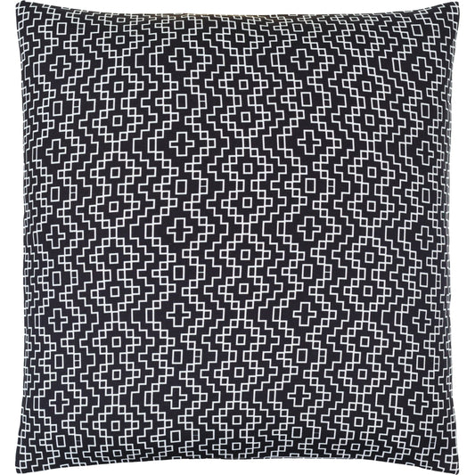 Milwaukee Pillow - 481668 by Livabliss in onyx, light silver, pewter, slate blue. Made from front: 100% polyester, back: 100% polyester in a modern style.
