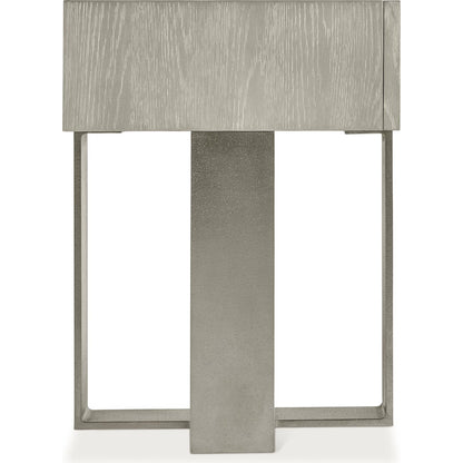 Tempo Nightstand by Bernhardt in beige. Made from wood, metal in a unique style.