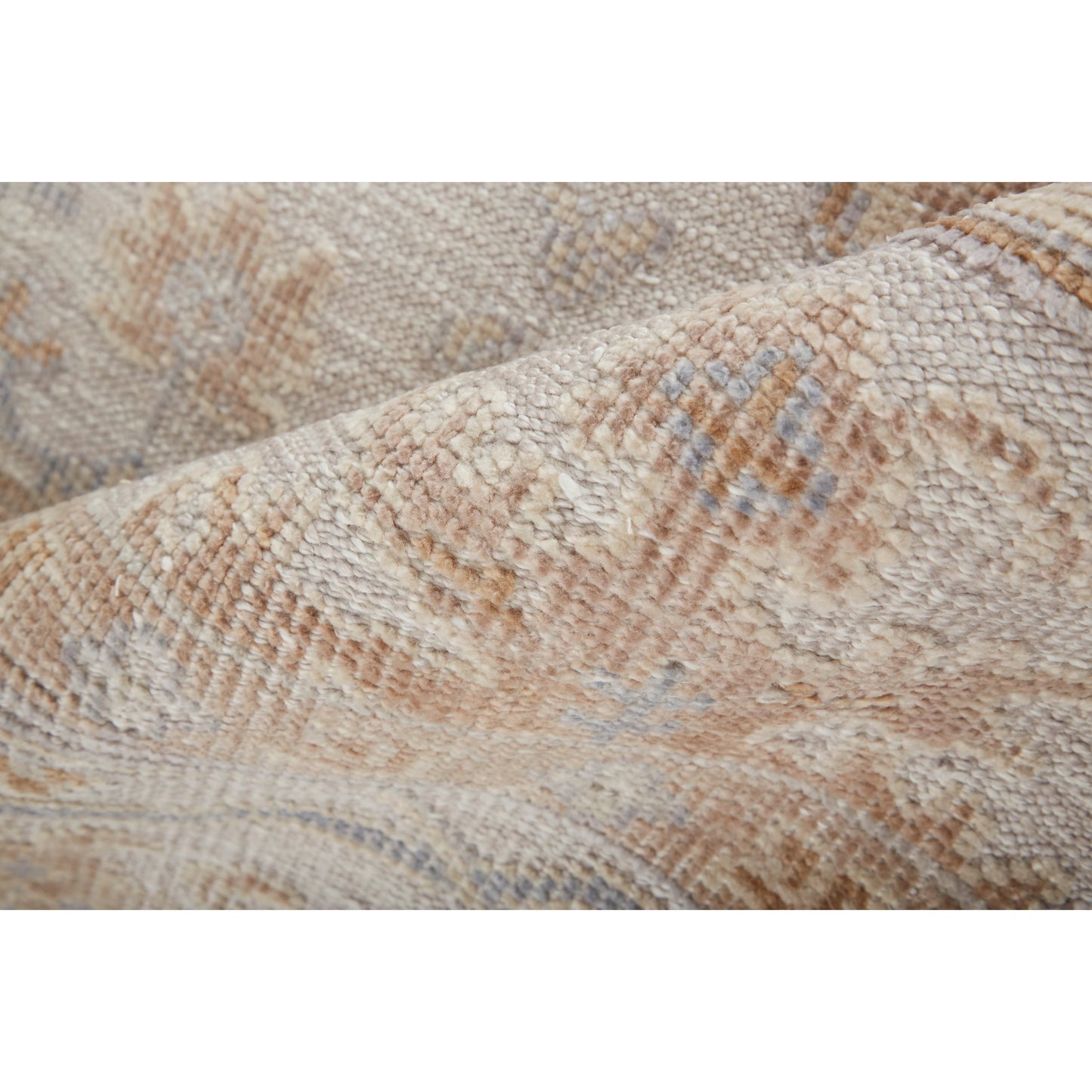 004 SI-1830370,SI-1830371,SI-1830372,SI-1830375 | Closeup | Wendover Transitional Oriental Rug - 6846F by Feizy in ivory, orange. Made from pet in a unique style.