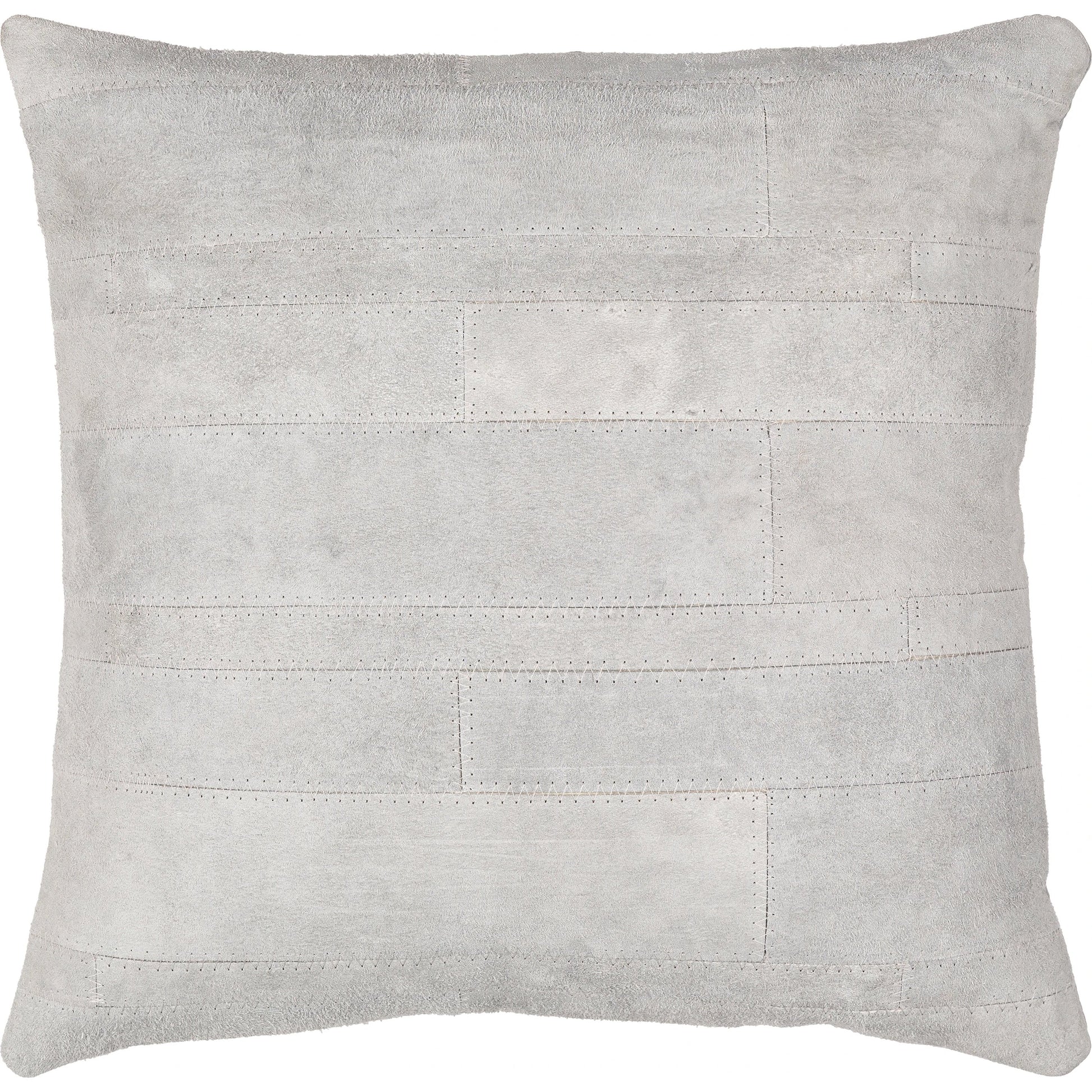 Manawatu Pillow - 5650 by Surya in cream, denim, slate. Made from 100% leather, 100% cotton in a traditional style.