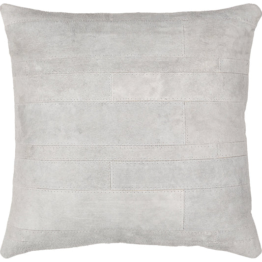 Manawatu Pillow - 5650 by Surya in cream, denim, slate. Made from 100% leather, 100% cotton in a traditional style.