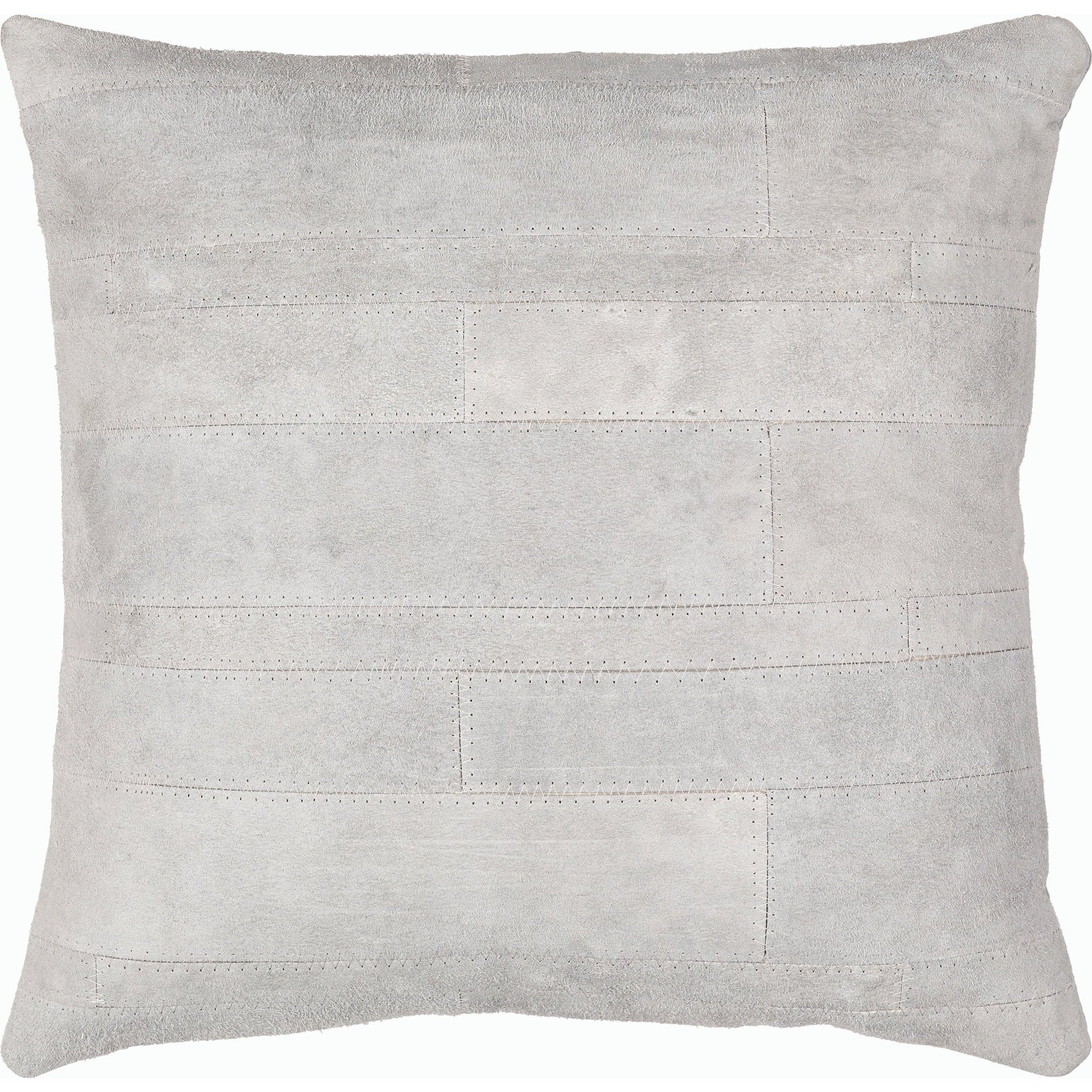 Manawatu Pillow - 5650 by Surya in cream, denim, slate. Made from 100% leather, 100% cotton in a traditional style.