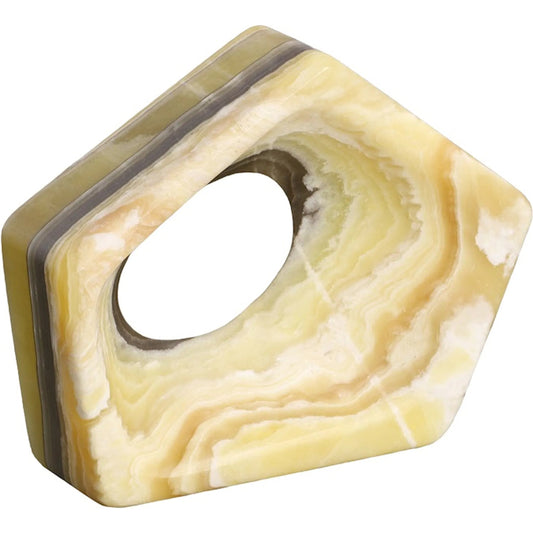 Onyx Triangle Sculpture by Phillips Collection in multi colored. Made from stone, onyx in a unique style.