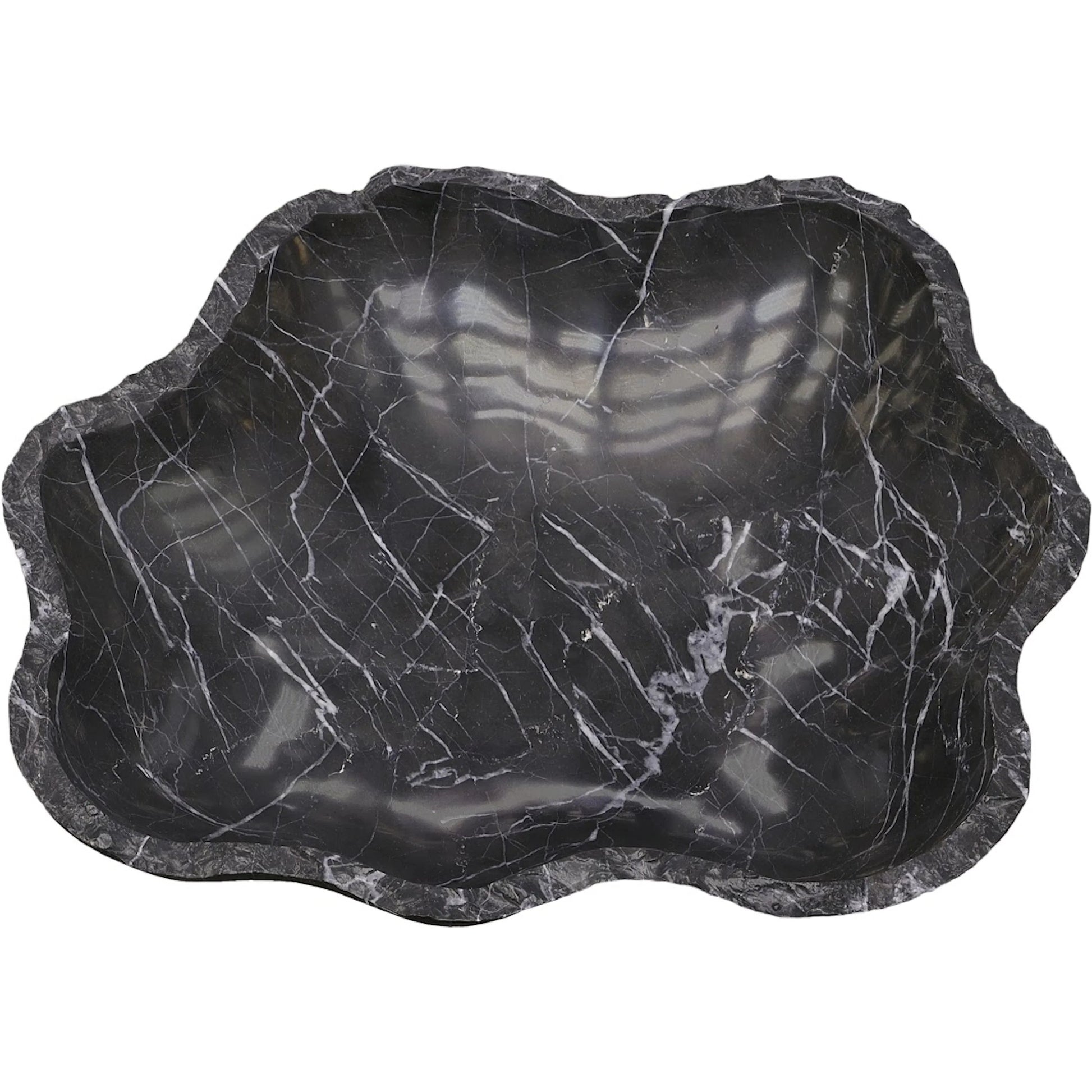 Marble Bowl by Phillips Collection in black. Made from marble in a coastal style.