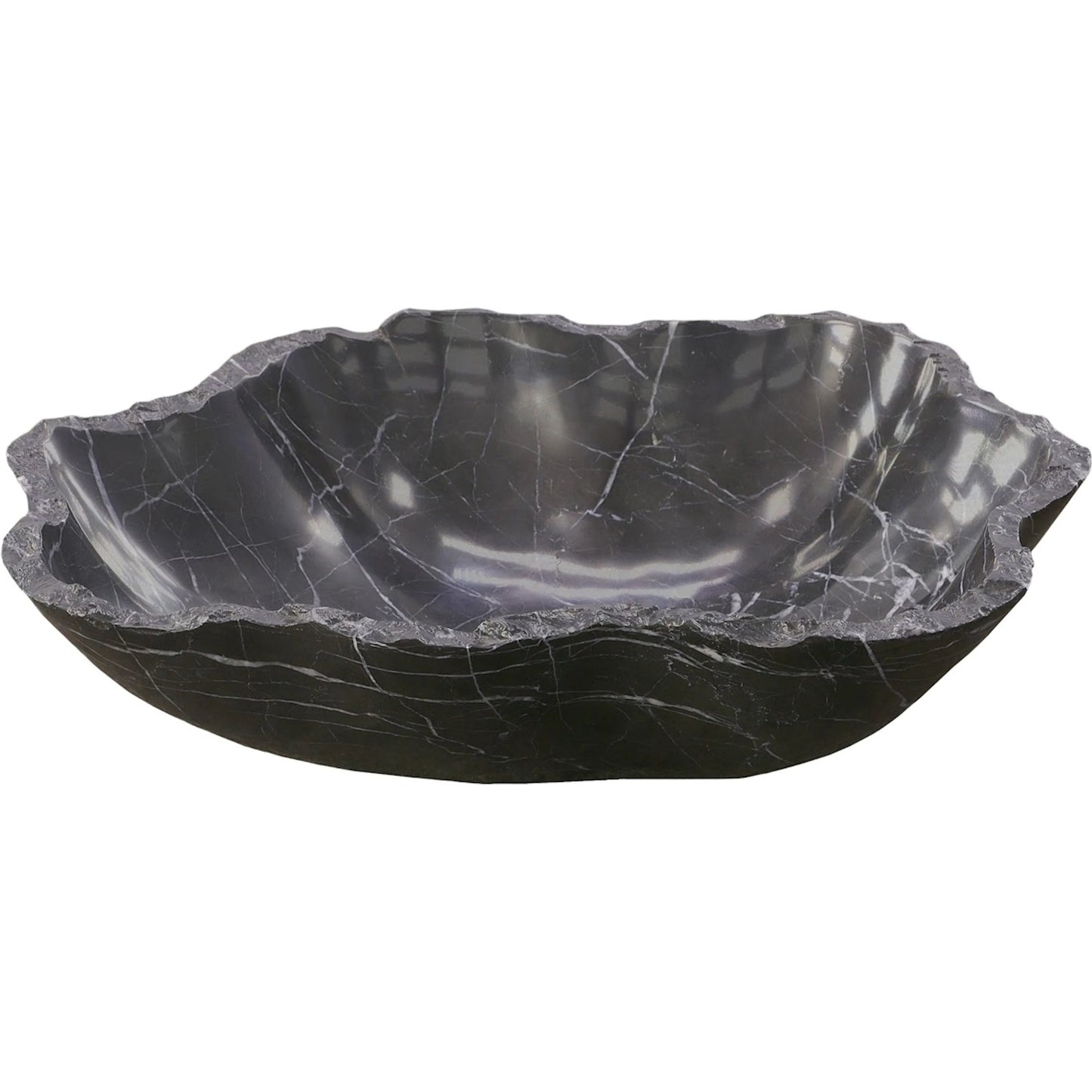004 SI-2299749 | Primary Silo | Marble Bowl by Phillips Collection in black. Made from marble in a coastal style.
