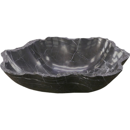 Marble Bowl by Phillips Collection in black. Made from marble in a coastal style.