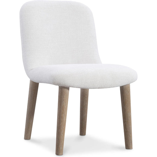 Loggia Side Chair by Bernhardt in beige and aria. Made from fabric, wood in a unique style.
