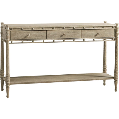 Morris Console Table by Jonathan Charles in greyed oak. Made from oak in a traditional style.
