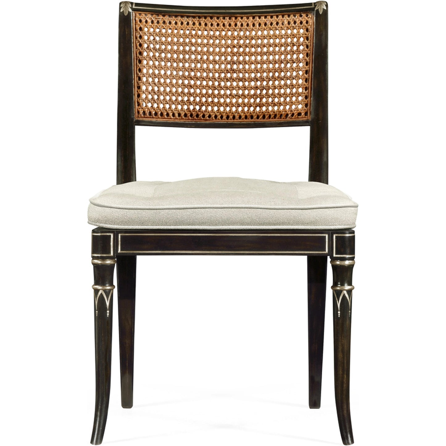 006 SR-847405 | Additional Silo | William Yeoward Linden Charcoal Wash Dining Side Chair by Jonathan Charles in charcoal wash. Made from acacia in a traditional style.