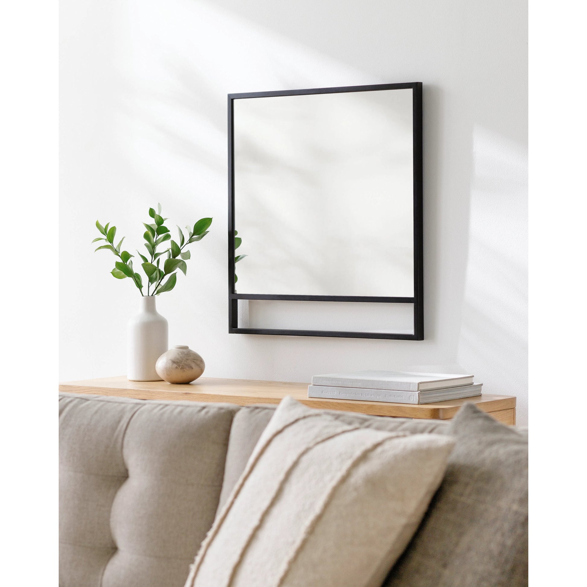 Maxxis Accent Mirror - 530736 by Surya in black and painted. Made from iron in a modern style.