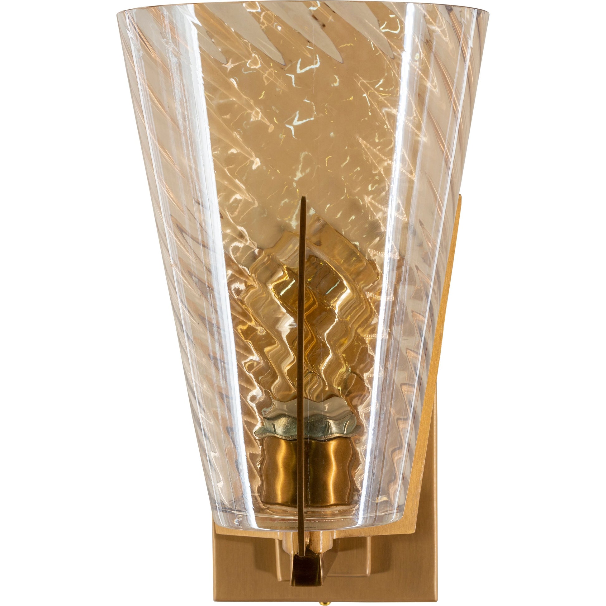 Maxton Wall Sconce - 25328 by Surya in metallic brass, clear, champagne and textured. Made from glass, metal in a modern style.