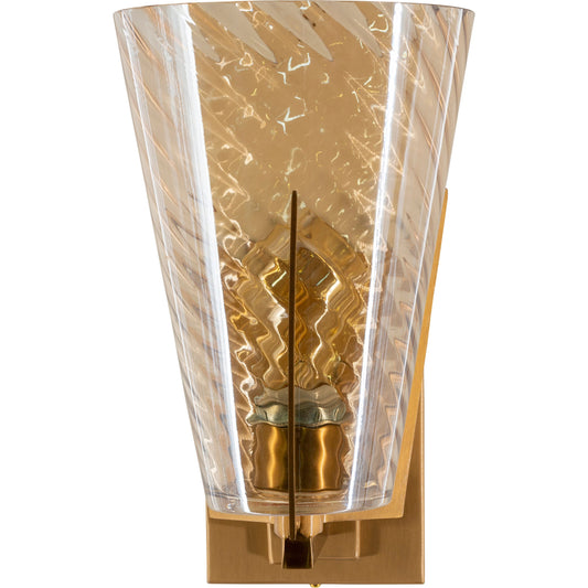 Maxton Wall Sconce - 25328 by Surya in camel and textured. Made from glass, metal in a modern style.