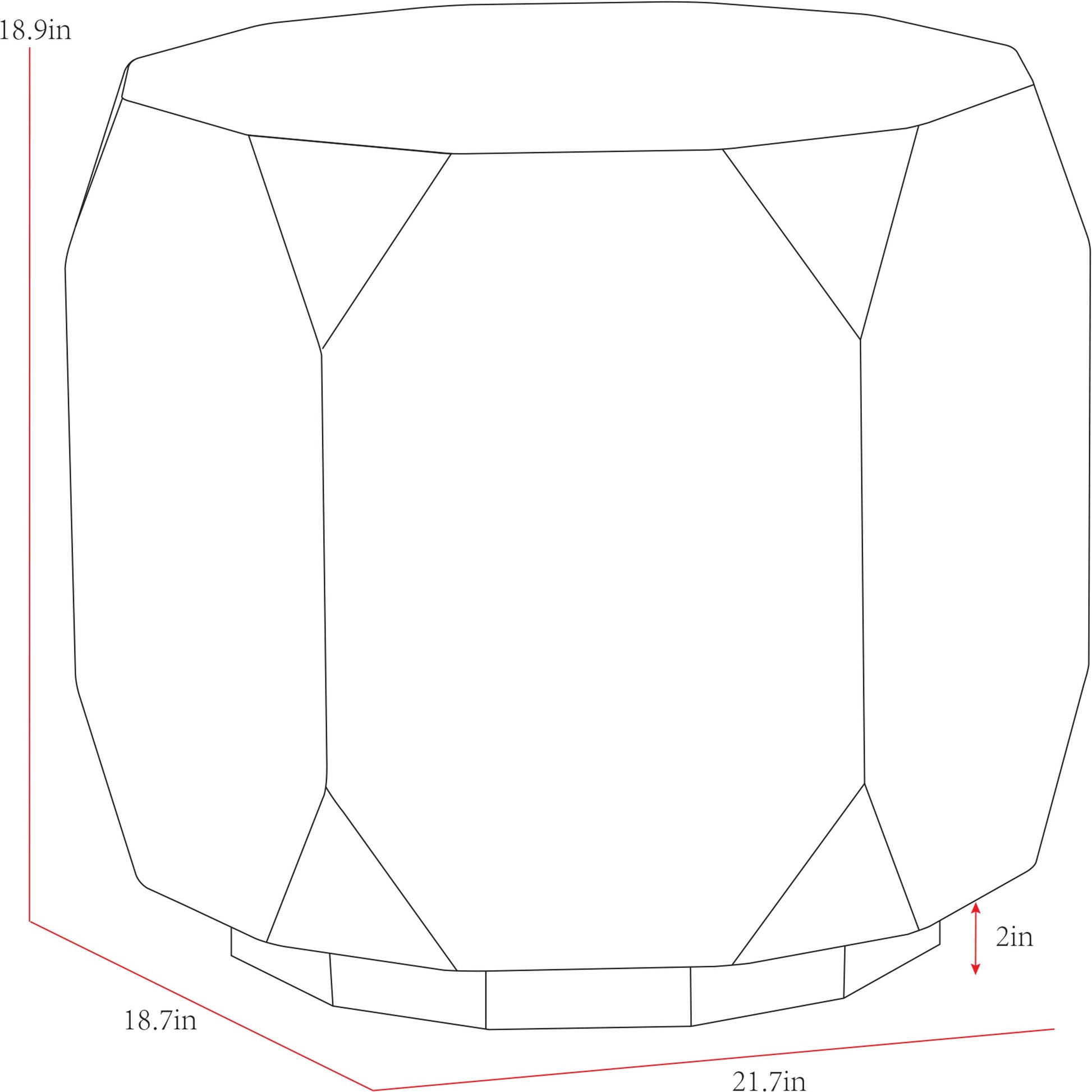Selva Side Table by Pasargad Home in gold. Made from mdf in a modern style.