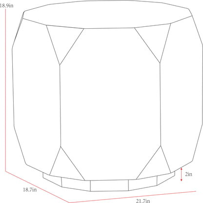 Selva Side Table by Pasargad Home in gold. Made from mdf in a modern style.