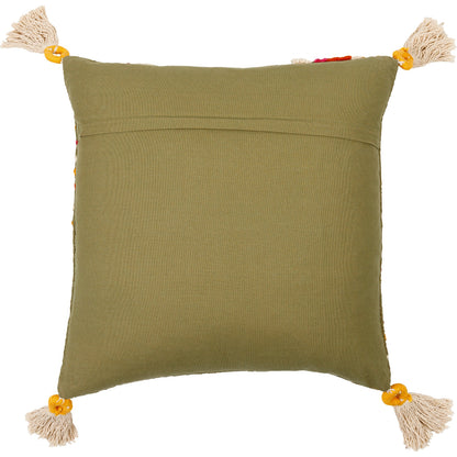 Mystic Pillow - 17050 by Surya in dusty sage, burnt orange, rose, camel, cream, navy. Made from 100% cotton in a eclectic & global style.