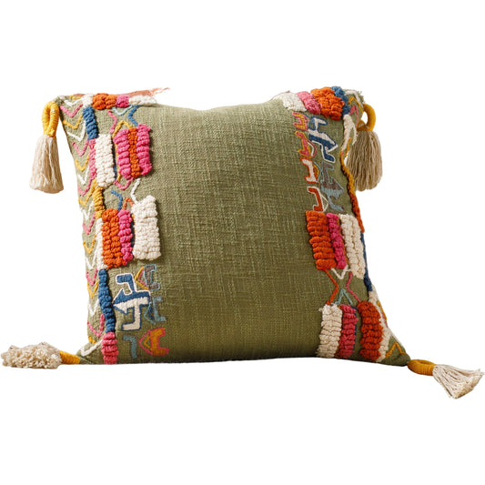 Mystic Pillow - 17050 by Surya in dusty sage, olive. Made from 100% cotton in a eclectic & global style.