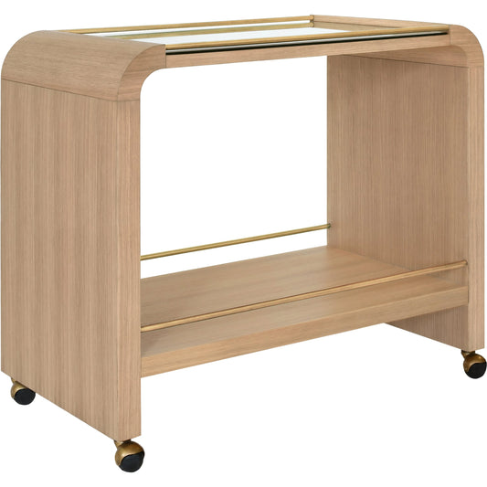 Myer Waterfall Edge Bar Cart by Worlds Away. Made from unique in a modern style.
