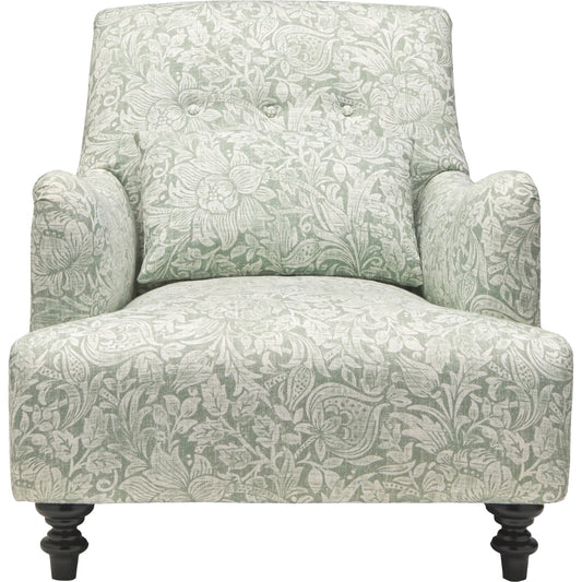 Maylin Accent Chair by Surya in sage. Made from polyester, rubber wood, polyester wrapped foam, polyfill in a unique style.