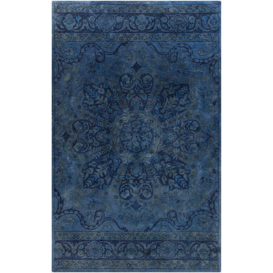 Mykonos Rug - 1086 by Surya in teal, navy, dark green, blue. Made from 100% wool in a unique style.