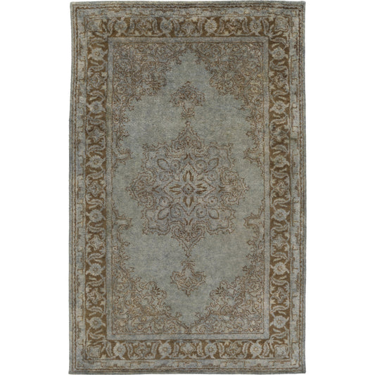 MYK-5017 Rug by Surya in pale blue, navy, beige. Made from 100% wool in a unique style.