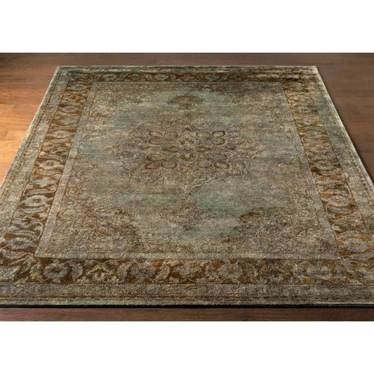 MYK-5017 Rug by Surya in pale blue, navy, beige. Made from 100% wool in a unique style.
