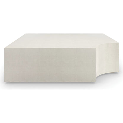Buttoned Up Side Table by Caracole in ivory and ivory craze, ivory. Made from poplar in a unique style.