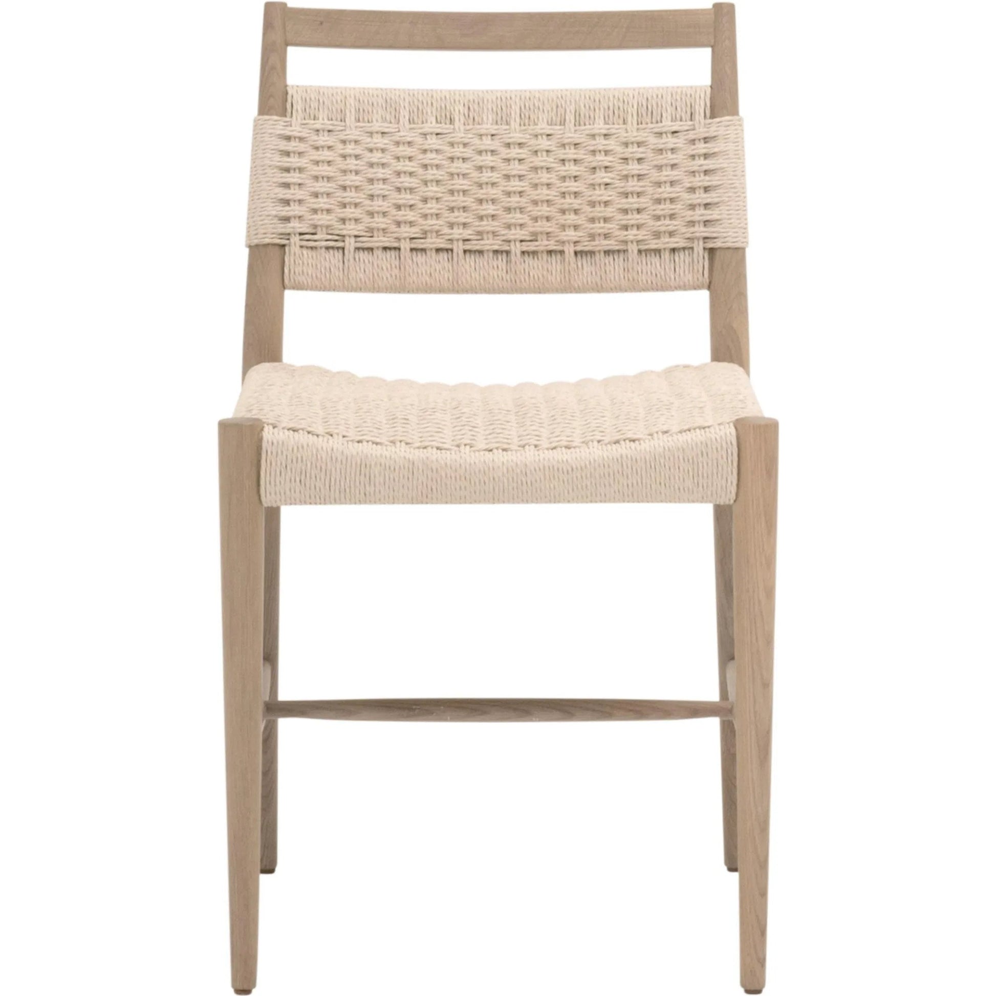 Myles Dining Chair (Set of 2) by Essentials For Living in blonde paper cord, natural oak. Made from solid oak in a transitional style.
