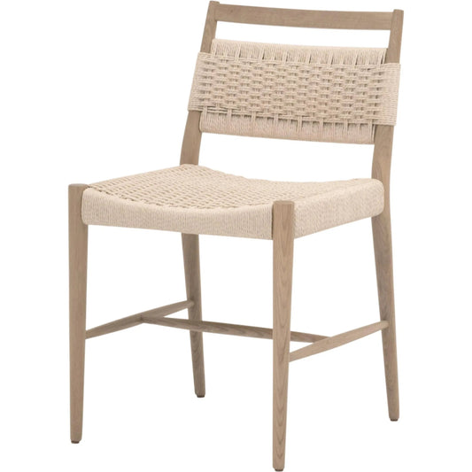 Myles Dining Chair (Set of 2) by Essentials For Living in blonde paper cord, natural oak. Made from solid oak in a transitional style.