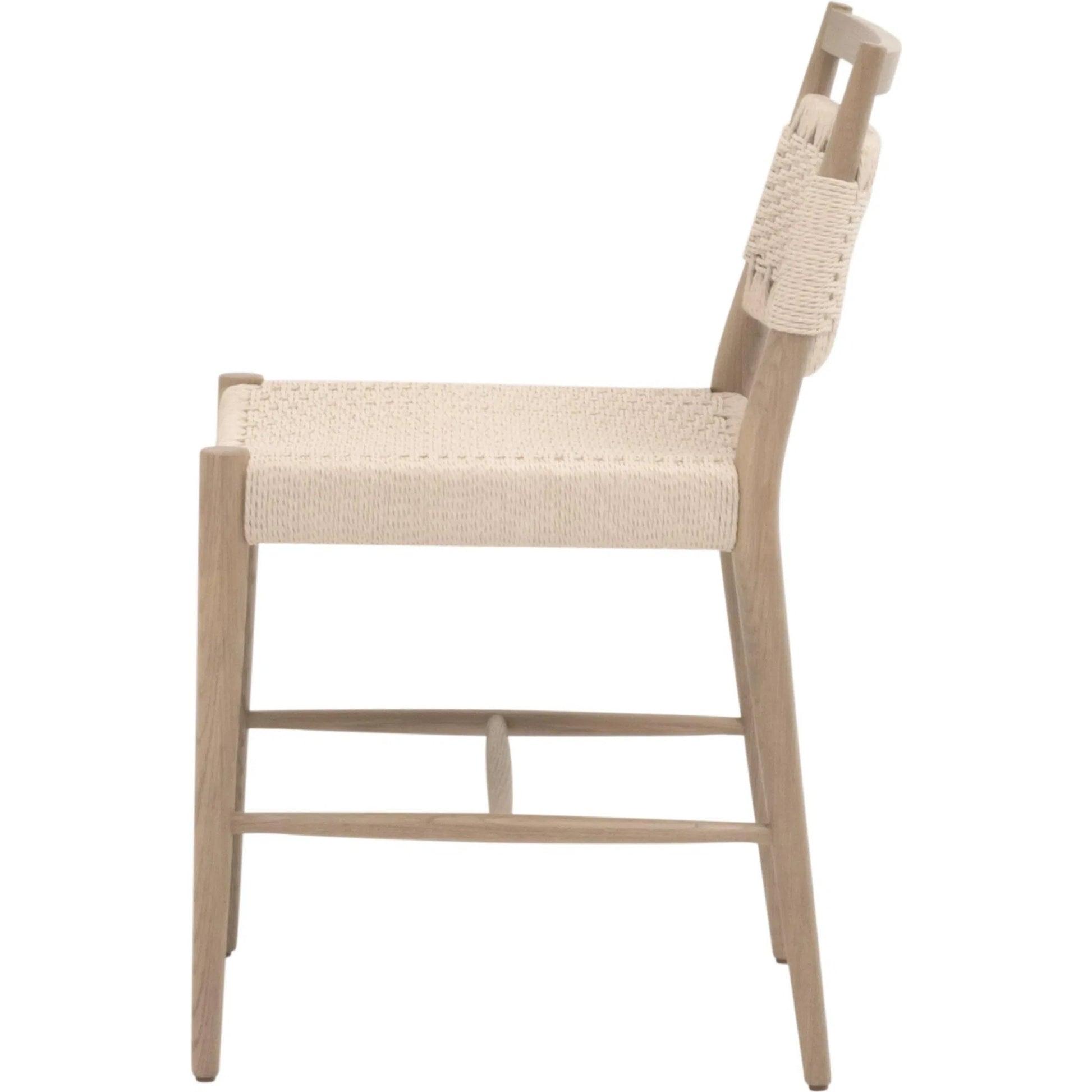 Myles Dining Chair (Set of 2) by Essentials For Living in blonde paper cord, natural oak. Made from solid oak in a transitional style.