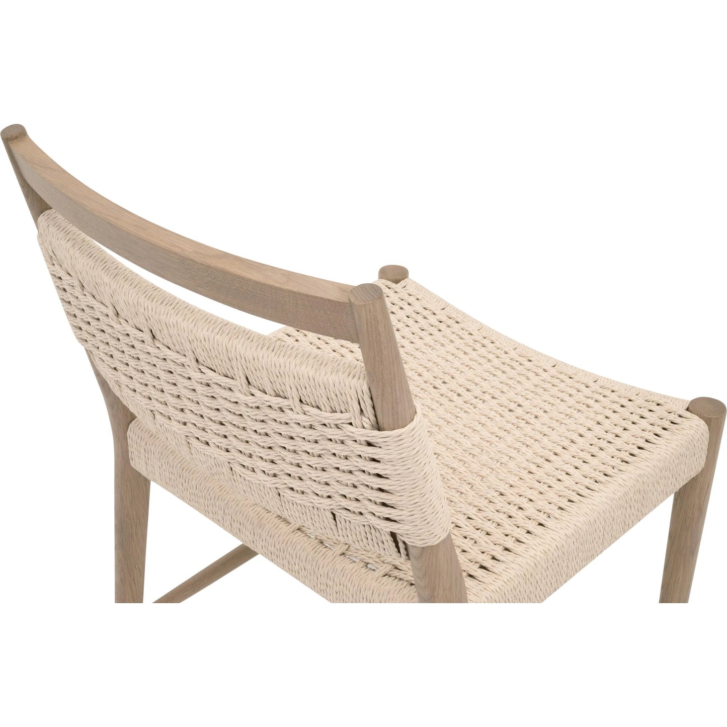 006 SI-2544380 | Closeup | Myles Dining Chair (Set of 2) by Essentials For Living in blonde paper cord, natural oak. Made from solid oak in a transitional style.