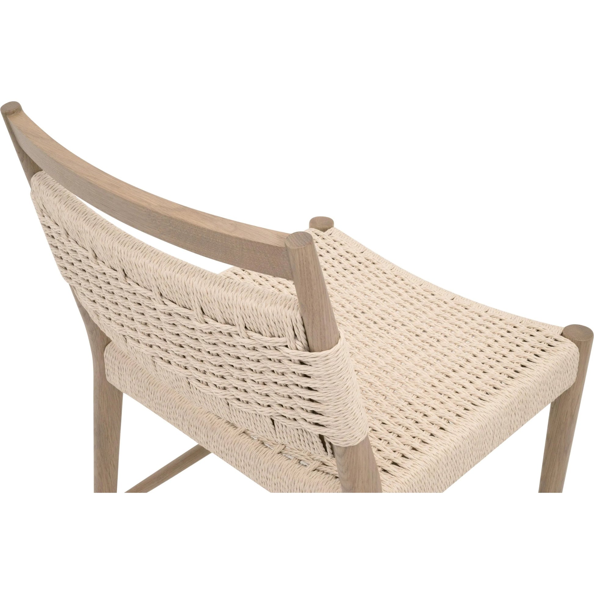 Myles Dining Chair (Set of 2) by Essentials For Living in blonde paper cord, natural oak. Made from solid oak in a transitional style.