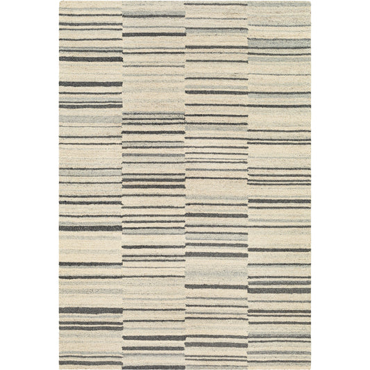 Madelyn Rug - 30074 by Surya in light beige, charcoal, black, light gray, gray. Made from 100% wool in a unique style.