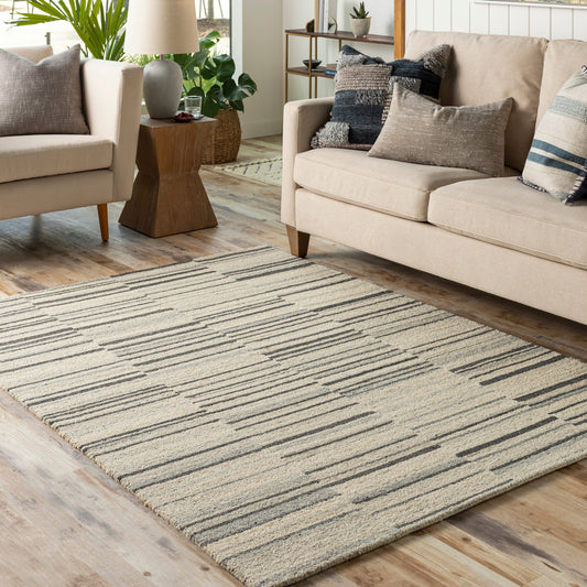 Madelyn Rug - 30077 by Livabliss in gray, light gray, charcoal, black. Made from 100% wool in a unique style.