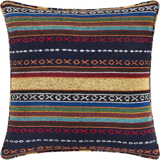 Maya Pillow - 26017 by Surya in dark blue, ink blue. Made from 60% cotton, 40% polyester, 100% cotton in a modern style.