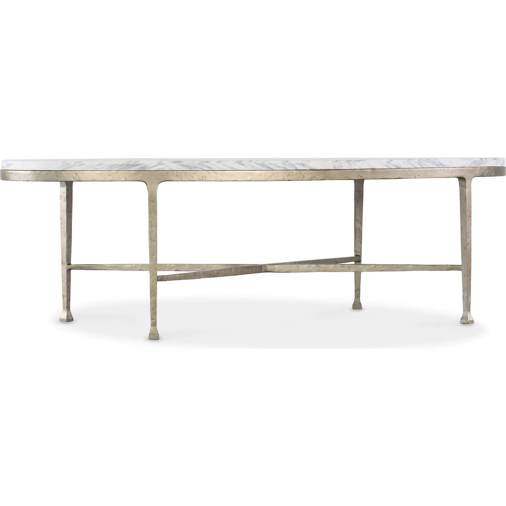 Jules Oval Coffee Table by Hooker Furniture in champagne. Made from unique in a modern style.