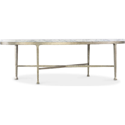Jules Oval Coffee Table by Hooker Furniture in champagne. Made from unique in a modern style.