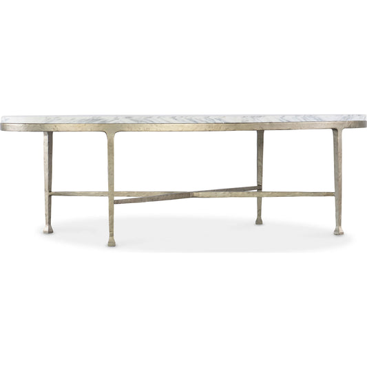 Jules Oval Coffee Table by Hooker Furniture in champagne. Made from unique in a unique style.