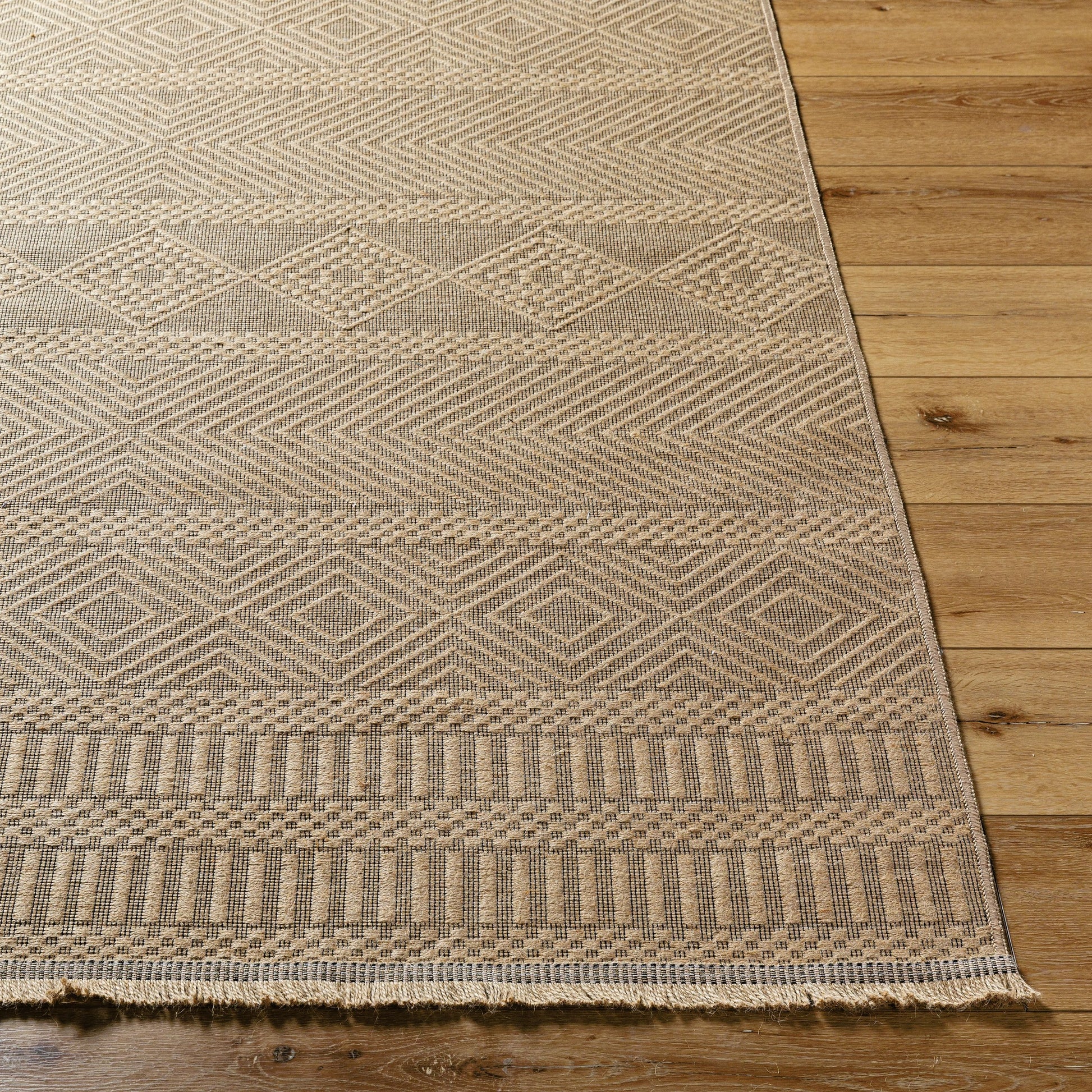 Mystery Rug - 497205 by Livabliss in tan, beige. Made from jute in a unique style.