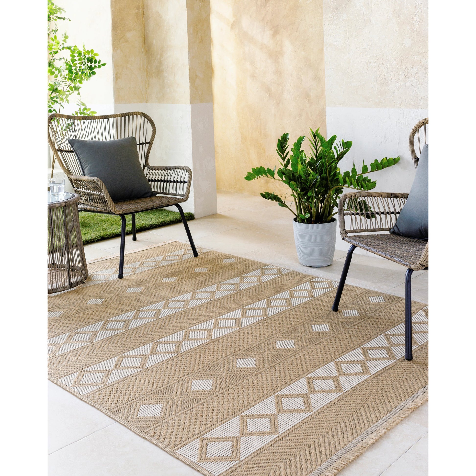 Mystery Rug - 497215 by Livabliss in tan, beige, cream. Made from jute, cotton in a unique style.