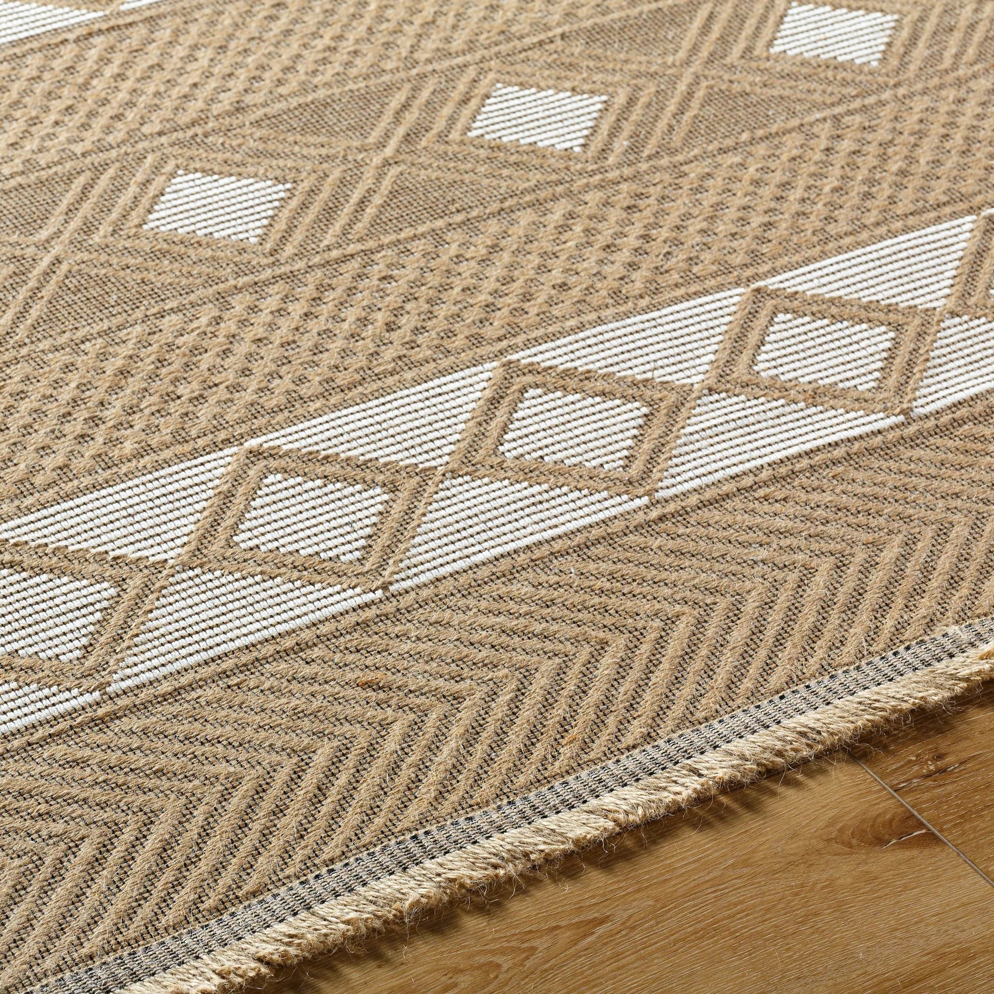 Mystery Rug - 497215 by Livabliss in tan, beige, cream. Made from jute, cotton in a unique style.